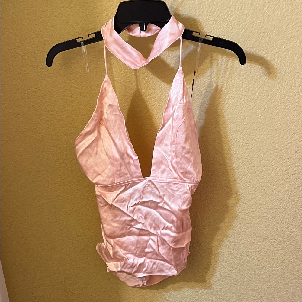 Pink Halter Neck Top